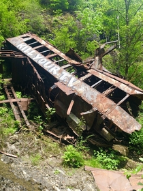 Abandoned Wrecked Train from the movie Ring of Fire - Wynoochee WA 
