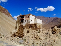 Abandoned Zangla Palace in Zanskar Valley Kargil