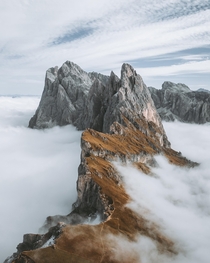Above the clouds at Seceda Italy   IG edgeobject