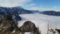 Above the clouds Lake Atterse Austria 