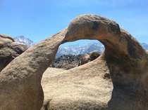 Actual Mt Whitney through the Mobius Arch  OC