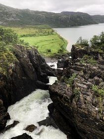 Adamsfjordfossen in Norway 