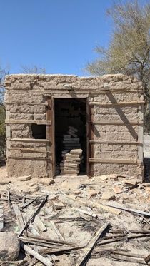 Adobe brick house in Baja Desert