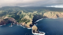 Aerial Glimpse of the lovely coast of Maui 