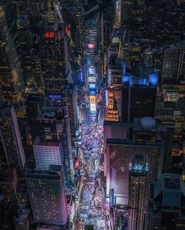 Aerial of Times Square