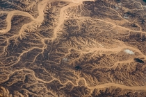 Aerial photo plane Flying over Saudi Arabia 