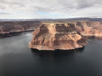 Aerial shot of Utahs Lake Powell 