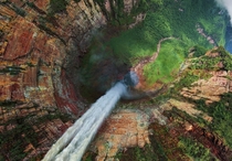 Aerial view of Angel Falls Venezuela  Airpano Dima Moiseenko