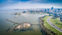 Aerial view of Montevideo Uruguay