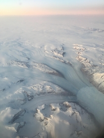 Aerial view of southern Greenland from Icelandic flight  x