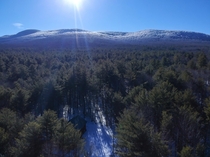 Aerial view of the Blackhead Range Catskills Mountains NY 