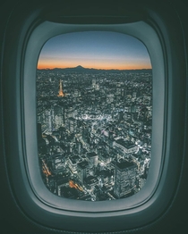 Aerial view of Tokyo Japan