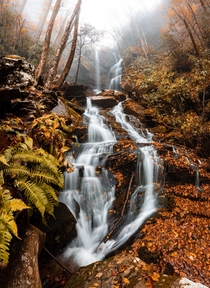 After a bit of research and a sketchy climb I finally found this well hidden waterfall in the Blue Ridge Mountains of North Carolina  by danielbenjaminphoto