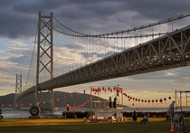 Akashi Kaiky Bridge in Japan has the longest central span of any suspension bridge in the world