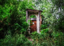 All that remains of an abandoned home in St Louis Looks like some sort of portal