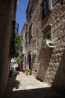 Alleway in Dubrovnik old town Croatia 