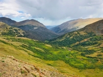 Alpine center view at Rocky Mountains Colorado 