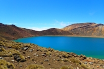 Also naturally blue water at The Blue Lake Tongariro New Zealand 