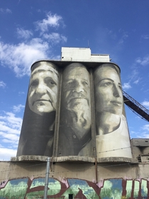 Amazing artwork on abandoned silos