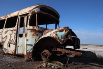 An abandoned bus on Catamarca Argentina