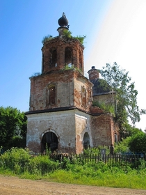 An abandoned church in the Yaroslavl region Russia 