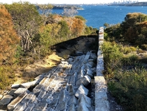 An abandoned fort wall in Sydney