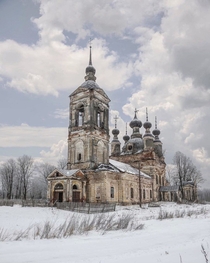 An abandoned Russian church in Winter