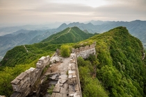 An abandoned section of the Great Wall of China