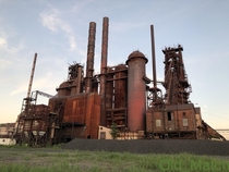 An abandoned steel mill 