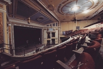 An abandoned theater with its power left on