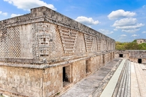 An ancient Mayan building in Uxmal Yucatan - Mexico