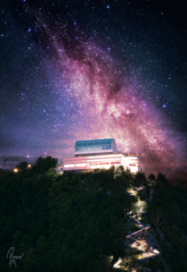 An astro composite i recently finished A long exposure of the viewpoint aksla in lesund taken with a telezoom and the milkyway taken with a mm lens stacked blended and processed in photoshop 
