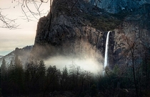 An early morning shot of Bridalveil Fall Yosemite 