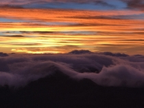 An early morning sunrise from on top of MtHalealaka Maui Hawaii OC