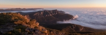An endless cloud inversion over the Grampians National Park Australia 