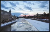 An Ice Drift Through Moscow Russia 