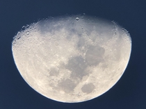 An image of the Moon taken using an iPhone and my Universitys LightBridge 