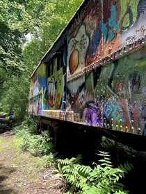 An old abandoned train car in Lambertville New Jersey