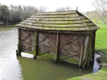 An old boathouse abandoned at Belvoir Castle grounds 