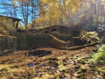 An old logging dam once apart of a CCC camp in Lockhaven Pennsylvania