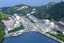 An overhead view of the Takahama nuclear power plant in Japan