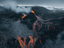 An overview from day four at the eruption site in Iceland Geldingadalir Iceland  - Instagram thrainnko