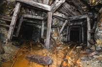 An underground junction in an abandoned gold mine 