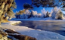 An unknown wintry river 