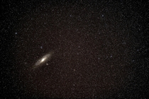 Andromeda Galaxy is the biggest source of my astronomy inspiration It never fails to stun Here is a very wide view taken with an mm zoom lens no telescope Single shotminute exposure 