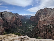 Angels Landing in Zion National Park UT taken yesterday and worth every step 