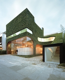Ann Demeulemeester Shop surrounded by vertical gardens Cheongdam Ward Gangnam District Seoul South Korea 
