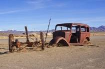 Another Abandoned Car Highway  Nevada Desert