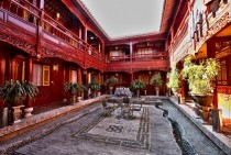 Another beautiful old hotel courtyard Lijiang China 