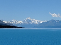 AorakiMt Cook New Zealand viewed from the shores of Lake Pukaki 